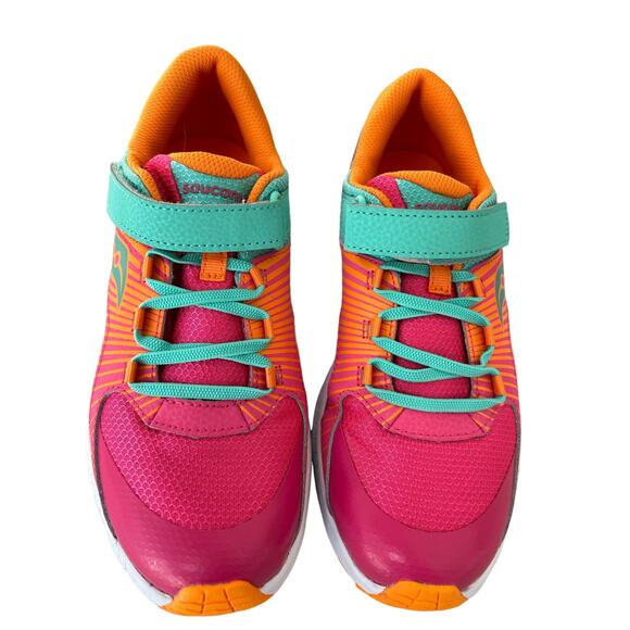 Saucony Kids Velocer A/C Sneaker Pink Turquoise Athletic Shoes 5.5W - Picture 9 of 9